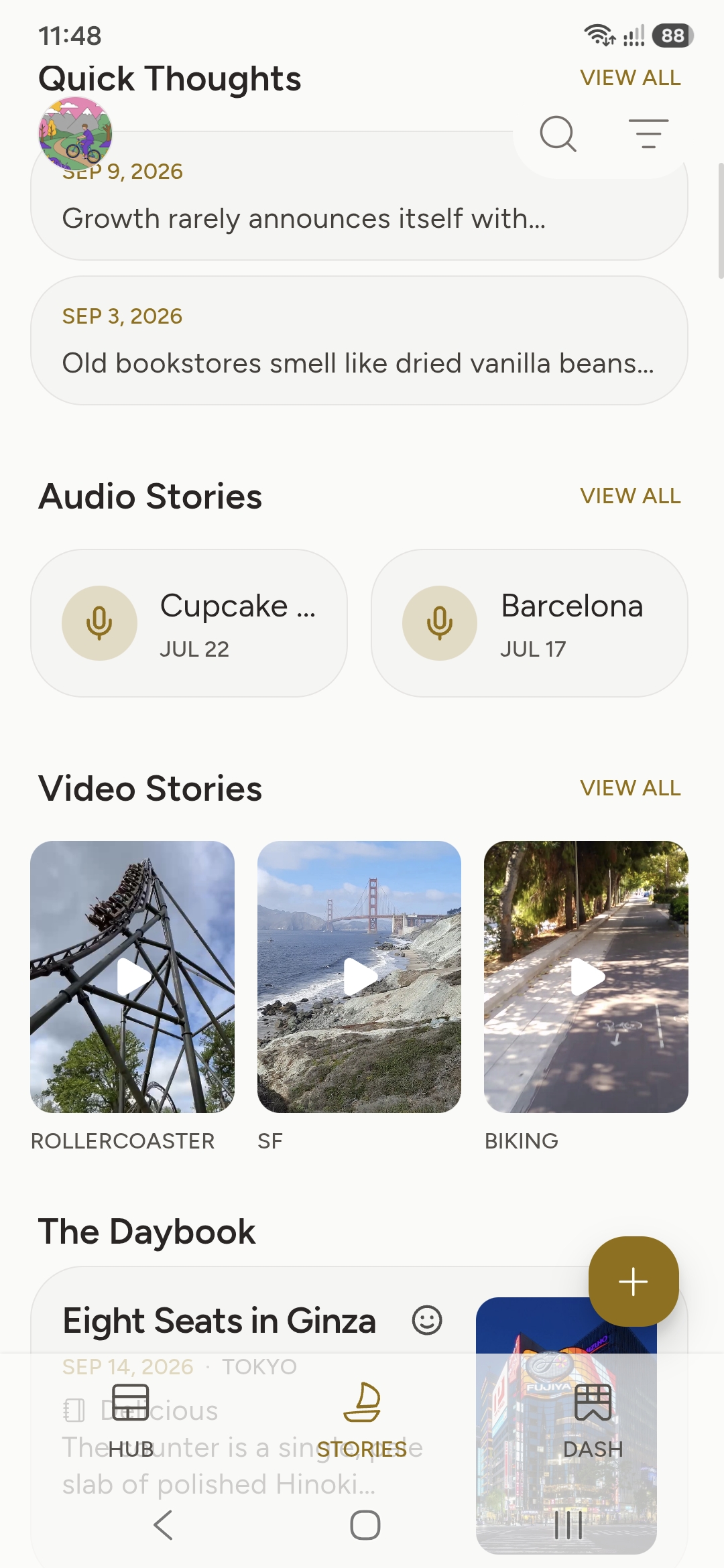 Diurnal feed, light theme